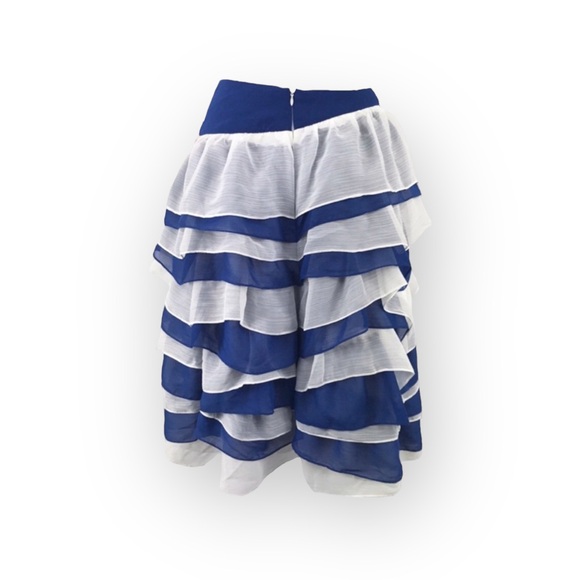HTF: Anthropologie x Chris Benz Capsule Collab ❃ Carmen Tiered Skirt ❃ Cobalt ❃ - Picture 12 of 16